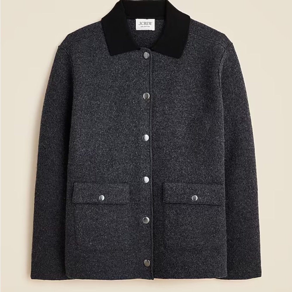 Jcrew Collection Barn Jacket Sweater Coat in Boiled Wool NWT